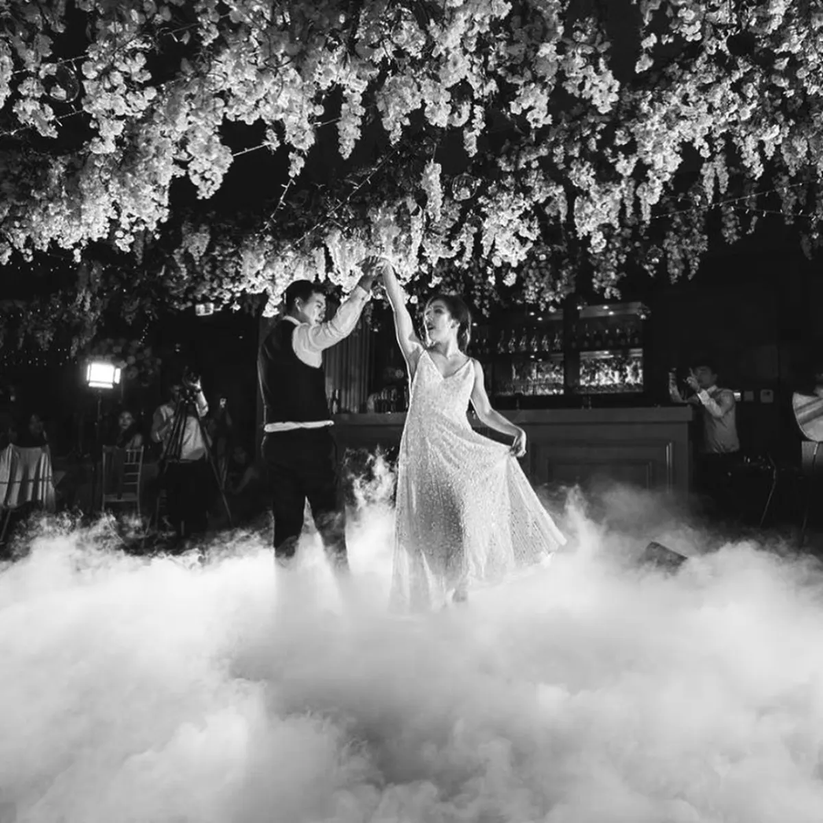 Anna Wang — bridal waltz under ceiling installation, Deckhouse