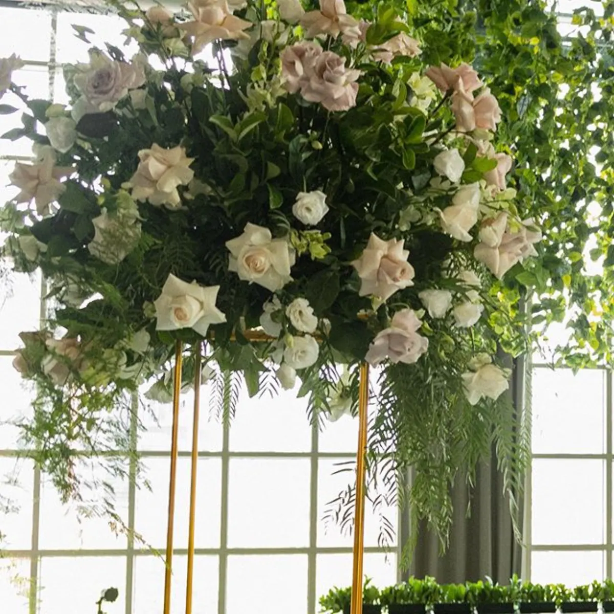 Anna Wang — intimate floral canopy at Metropolis Events Melbourne