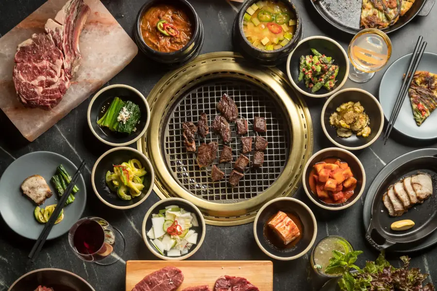 BOM KBBQ — Korean BBQ grill in action